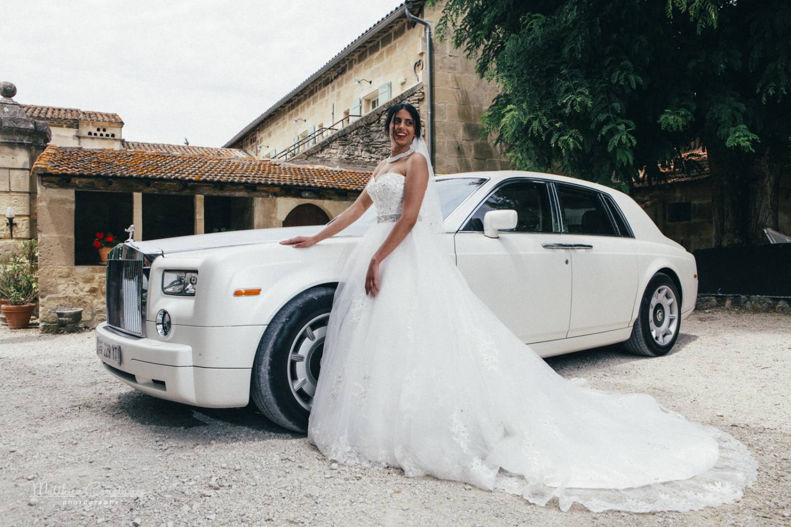Location Rolls-Royce blanche pour mariage sur la Côte d'Azur