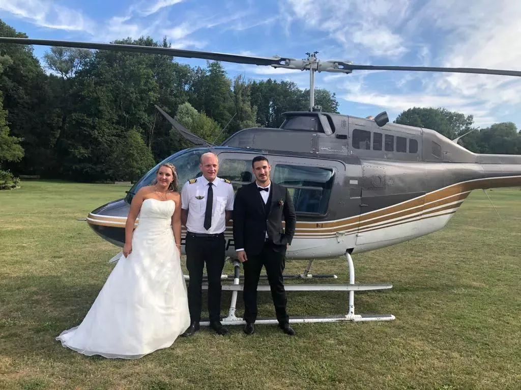 Helicopter for wedding on the French Riviera
